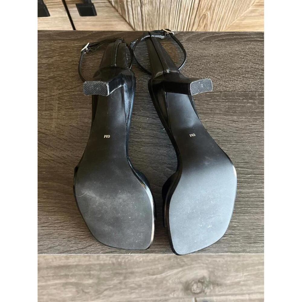 Amanda Smith Open Toe Black High Heel Sandal Ankle Strap Size 6M Party - Picture 4 of 4